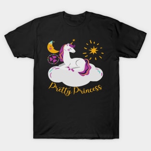 Cute Unicorn Design - Pretty Princess T-Shirt